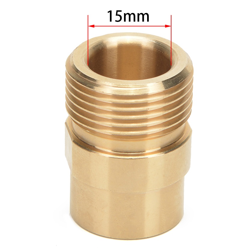 MJJC Pistolet de lavage à pression M22x1,5mm filetage mâle avec adaptateur d'orifice 15mm