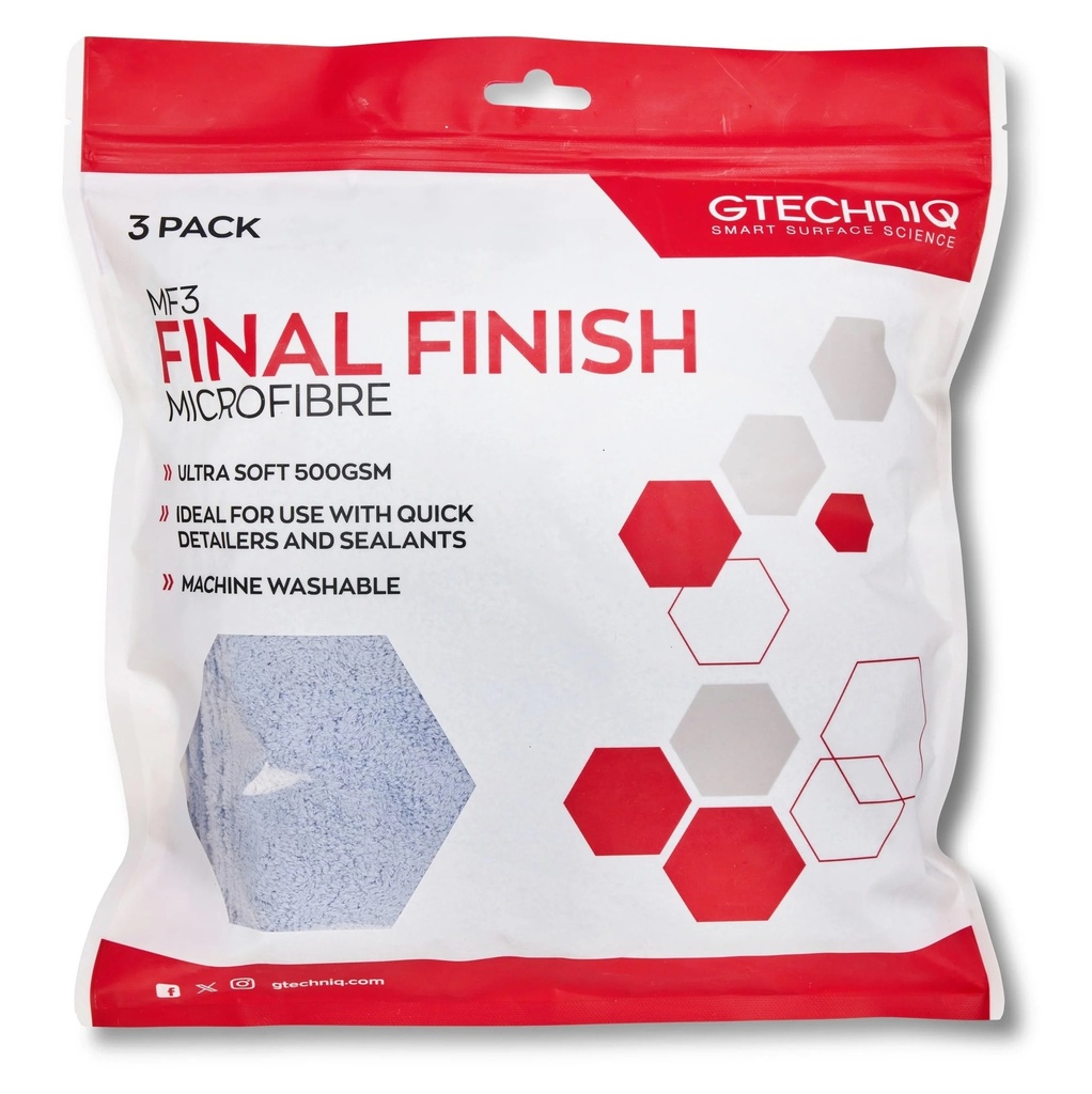 Gtechniq MF3 Final Finish Microfibre 3 Pack